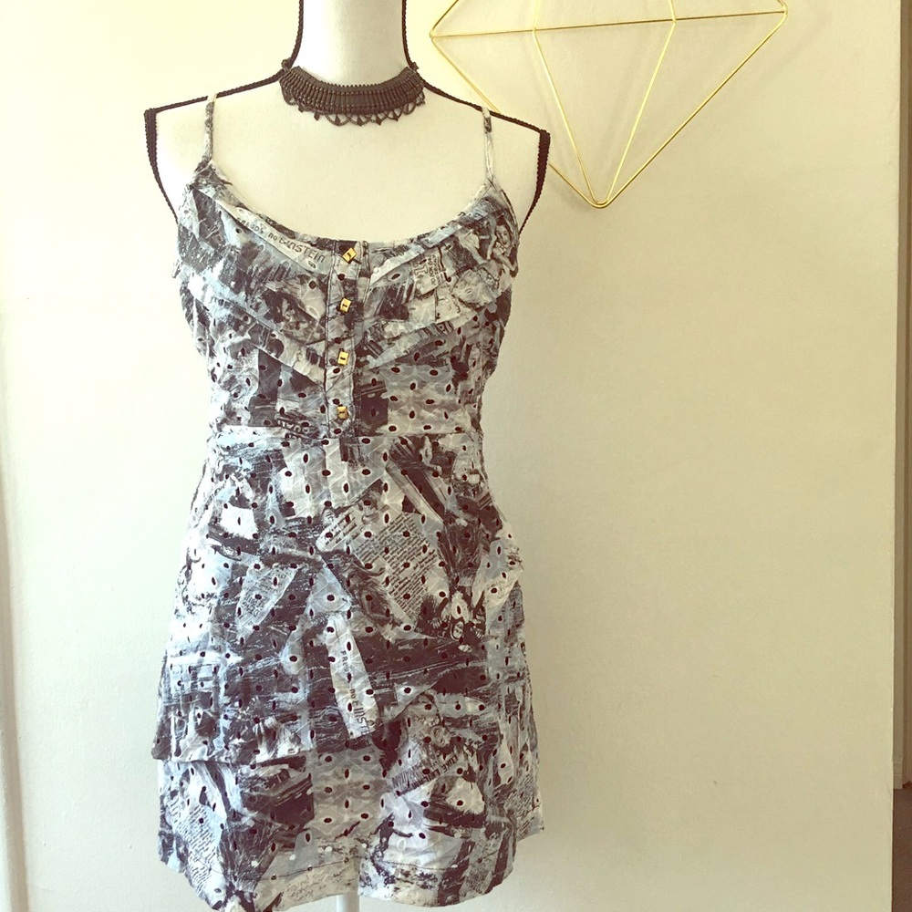 Exotic print mini summer dress